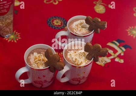 Chocolat chaud, également connu sous le nom de chocolat chaud ou chocolat à boire Banque D'Images