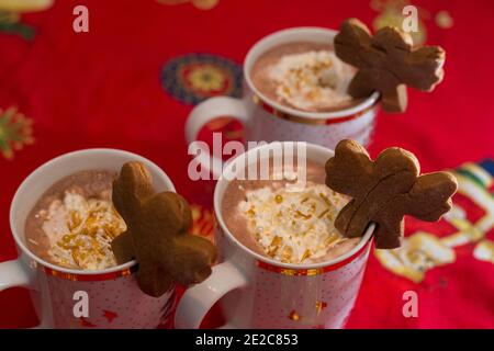 Chocolat chaud, également connu sous le nom de chocolat chaud ou chocolat à boire Banque D'Images