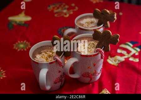 Chocolat chaud, également connu sous le nom de chocolat chaud ou chocolat à boire Banque D'Images