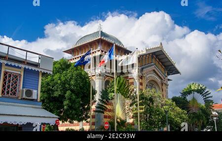 Martinique, la pittoresque bibliothèque Schoelcher de fort de France dans les Antilles, Petites Antilles Banque D'Images