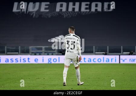 Turin, Italie. 13 janvier 2021. Turin. Match de la ligue Tim 2020/2021 de la coupe italienne. Juventus contre Gênes. Allianz Stadium en photo : Bernardeschi crédit : Agence de photo indépendante/Alamy Live News Banque D'Images