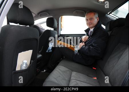 Exclusivité - le ministre français de l'Agriculture, Bruno le Maire, est photographié lors d'un voyage au Danemark le 12 octobre 2011. Photo de Nicolas Gouhier/ABACAPRESS.COM Banque D'Images