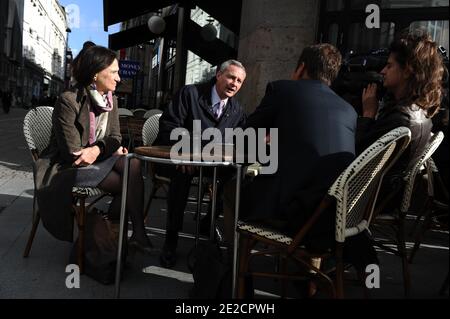 Exclusivité - le ministre français de l'Agriculture, Bruno le Maire, est photographié à Copenhague lors d'un voyage au Danemark le 12 octobre 2011. Photo de Nicolas Gouhier/ABACAPRESS.COM Banque D'Images