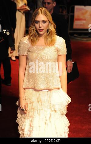 Elizabeth Olsen assiste à la première de Martha Marcy May Marlene, au cinéma vue de Leicester Square, Londres, Royaume-Uni, dans le cadre du 55e BFI London film Festival, vendredi 21 octobre 2011. Photo d'Aurore Marechal/ABACAPRESS.COM Banque D'Images