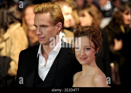 James d'Arcy et Andrea Riseborough assistent à la projection « W.E. » pour le festival du film BFI, le 23 octobre 2011 à Londres, Royaume-Uni. Photo d'Aurore Marechal/ABACAPRESS.COM Banque D'Images
