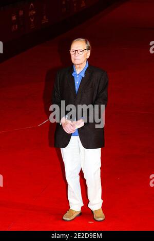 Ennio Morricone assiste au jury International Photocall lors du 6ème Festival International du film de Rome à l'Auditorium Parco Della Musica à Rome, Italie, le 1er novembre 2011. Photo d'Aurore Marechal/ABACAPRESS.COM Banque D'Images