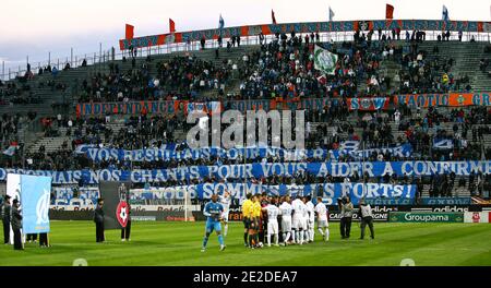 Atmosphère pendant le match de football de la première Ligue française, Olympique de Marseille contre OGC Nice au stade vélodrome de Marseille, France, le 6 novembre 2011. Photo de Michel Clementz/ABACAPRESS.COM Banque D'Images