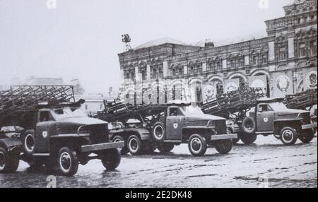 Véhicules militaires au défilé de la victoire à Moscou le 24 juin 1945.---222 Banque D'Images