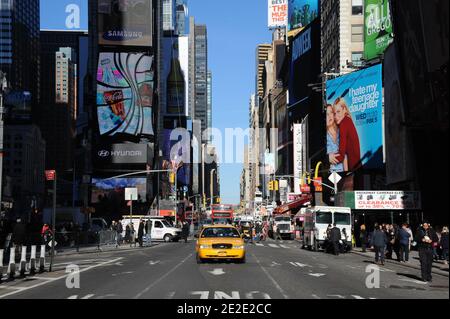 Vue de Times Square à Manhattan, New York City, NY, États-Unis le 17 novembre 2011. Photo de Marie Psaila/ABACAPRESS.COM Banque D'Images