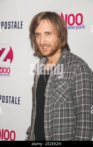 David Guetta dans la salle de presse pendant le Jingle ball 2011 de Z100, présenté par Aeropostale tenu au Madison Square Garden à New York City, NY, USA, le 09 décembre 2011. Photo par Graylock/ABACAPRESS.COM Banque D'Images