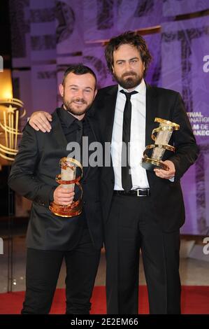 Daniel Henshal reçoit la meilleure performance d'un acteur et Justin Kurzel reçoit le prix du jury de 'Snowtown' lors de la cérémonie de clôture dans le cadre du 11ème Festival du film de Marrakech, au Maroc, le 10 décembre 2011. Photo de Nicolas Briquet/ABACAPRESS.COM Banque D'Images