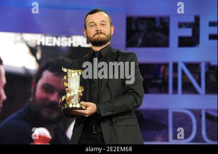 Daniel Henshal reçoit la meilleure performance d'un acteur de 'Snowtown' lors de la cérémonie de clôture dans le cadre du 11ème Festival du film de Marrakech à Marrakech, au Maroc, le 10 décembre 2011. Photo de Nicolas Briquet/ABACAPRESS.COM Banque D'Images