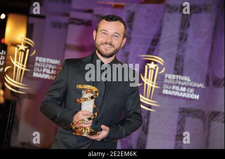 Daniel Henshal reçoit la meilleure performance d'un acteur de 'Snowtown' lors de la cérémonie de clôture dans le cadre du 11ème Festival du film de Marrakech à Marrakech, au Maroc, le 10 décembre 2011. Photo de Nicolas Briquet/ABACAPRESS.COM Banque D'Images