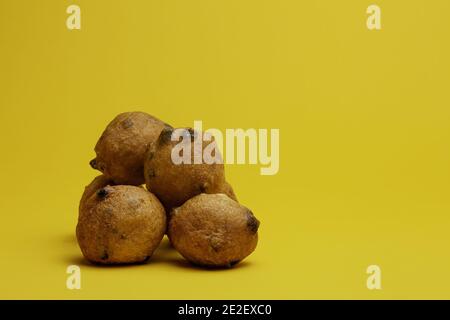 Délicatesse traditionnelle hollandaise de l'oliebol Banque D'Images