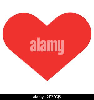 Icône, symbole, vecteur cœur rouge pour applications et sites Web Illustration de Vecteur