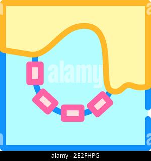 illustration vectorielle de l'icône de couleur des centrales électriques à marée lagoon Illustration de Vecteur