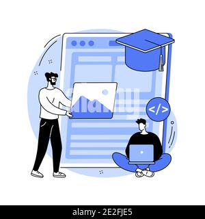 Cours de développement Web résumé concept illustration vectorielle. Illustration de Vecteur