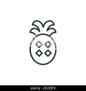 Icône de vecteur de contour ananas. Icône ananas noir à ligne mince, vecteur plat illustration d'élément simple de brasilia concept modifiable contour isolé Illustration de Vecteur