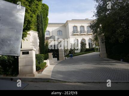 Los Angeles, Californie, États-Unis 13 janvier 2021 UNE vue générale de l'atmosphère de l'ancienne maison/résidence du comédien Jerry Lewis, producteur Mervyn LeRoy et chef de studio Louis B. Mayer au 332 St Cloud Road à Bel Air le 13 janvier 2021 à Los Angeles, Californie, États-Unis. Photo par Barry King/Alay stock photo Banque D'Images