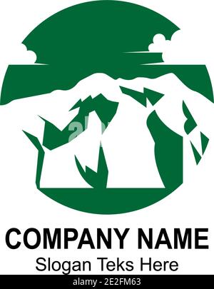 Illustration vectorielle du modèle de conception de montagne Ko'olau Illustration de Vecteur