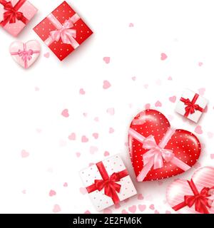 Noël, Confettis De Saint Valentin Rouge Sur Fond Transparent. Tomber Des  Confettis Brillants. Éléments De Conception De Fête. Clip Art Libres De  Droits, Svg, Vecteurs Et Illustration. Image 94855920