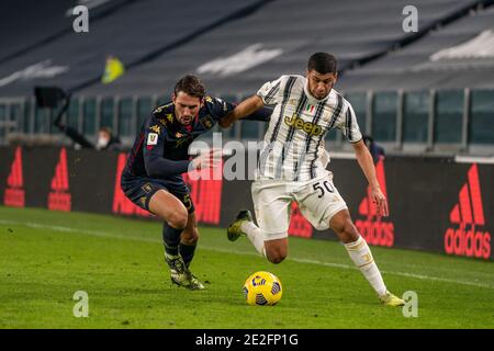 Hamza Rafia de Juventus FC pendant la coupe italienne, ronde de 16 match de football entre Juventus FC et Gênes CFC le 13 janvier / LM Banque D'Images