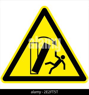 Symbole de danger d'avertissement jaune triangulaire, vector illustration Illustration de Vecteur