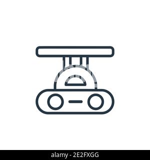 Icône de vecteur de contour de tube à grande vitesse. Icône de tube à grande vitesse noire à ligne mince, illustration d'élément simple à vecteur plat provenant d'une intellegen artificiel modifiable Illustration de Vecteur