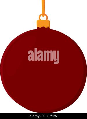 Boule de noël isolée. Décoration d'arbre de Noël - Vector Illustration de Vecteur