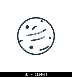 Mars avec icône de vecteur de contour satellite. Fine ligne noire mars avec icône satellite, vecteur plat illustration d'élément simple de l'astronomie modifiable con Illustration de Vecteur