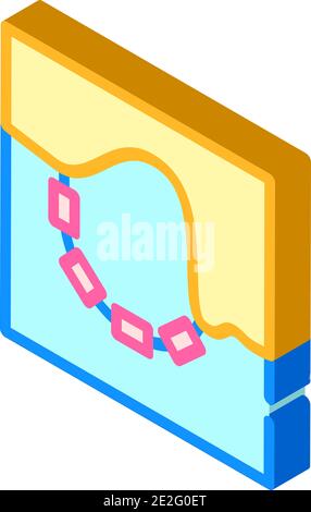 illustration du vecteur icône isométrique des centrales électriques à marée lagoon Illustration de Vecteur