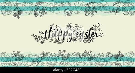 Illustration Pâques. Affiche de Pâques, bannière, circulaire, promotion, vente. Joyeuses Pâques Illustration de Vecteur