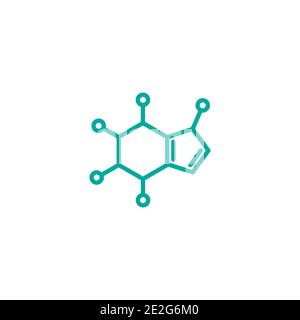structure moléculaire de la caféine. Formule chimique du matin. Symbole café, inspiration, motivation. Illustration de ligne vectorielle isolée sur blanc Illustration de Vecteur