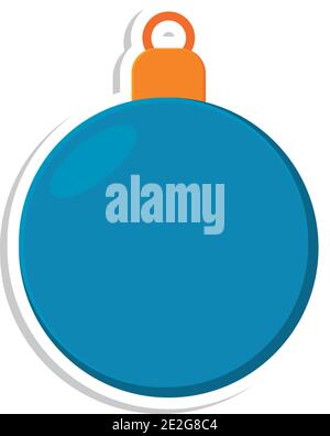 Boule de noël isolée. Décoration d'arbre de Noël - Vector Illustration de Vecteur