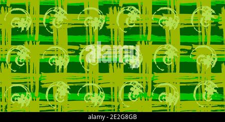 Motif original sans couture. Cage, carrés, tissu écossais, polo. Dessin à la main abstrait vectoriel avec des rayures. Géométrique Illustration de Vecteur