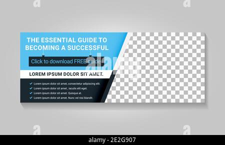 Couverture facebook professionnelle avec photo Illustration de Vecteur