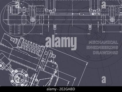 Systèmes de conception assistée par ordinateur. Illustrations techniques, arrière-plan Illustration de Vecteur