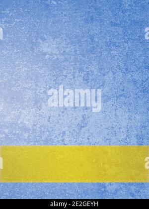 Abstrait bleu fond vintage grunge texture design mockup avec bande de ruban or. Banque D'Images