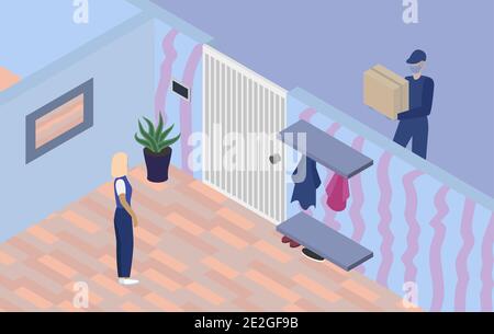 Illustration du vecteur de concept de livraison sécurisée. 10 Illustration de Vecteur