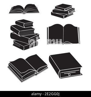 Livres sur les étagères simplement rétro illustration vectorielle. Objets de livre vintage dessinés à la main pour les éléments de conception de bannière, de logo ou de site Web Illustration de Vecteur
