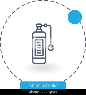 icône de vecteur d'oxygène icônes de contour modifiables pour le web et mobile Illustration de Vecteur