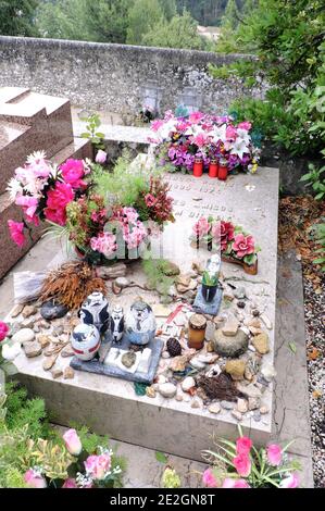 Tombe de Marcel Pagnol dans le cimetière de la Treille, à Marseille (sud-est de la France) Banque D'Images