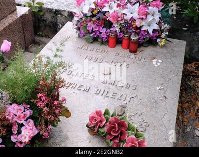 Tombe de Marcel Pagnol dans le cimetière de la Treille, à Marseille (sud-est de la France) Banque D'Images