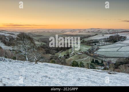 Paysages magnifiques autour de Calvaire, West Yorkshire. Banque D'Images