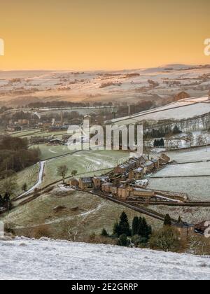 Paysages magnifiques autour de Calvaire, West Yorkshire. Banque D'Images