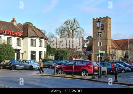 Church Square à Shepperton Surrey, Angleterre, Royaume-Uni Banque D'Images