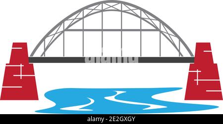 Vector abstract bridge, concept de connexion Illustration de Vecteur