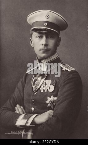 Wilhelm, Prince allemand (1882 - 1951) était le fils aîné et héritier du dernier empereur allemand, Guillaume II, et le dernier Prince de la lignée germinale Banque D'Images