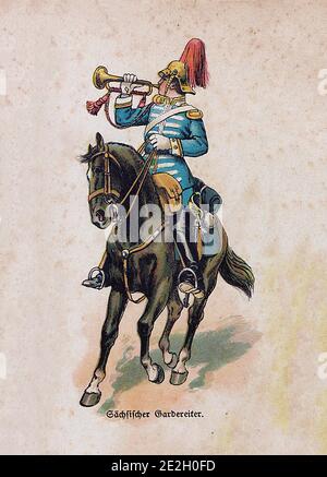 Armée allemande impériale (Deutsches Heer). Cavaliers de garde de Hesse. Empire allemand. 1910s Banque D'Images