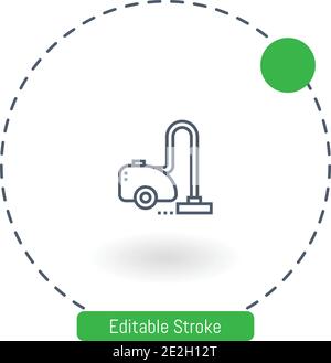 icône vectorielle pour aspirateur icônes de contour modifiables pour la bande et mobile Illustration de Vecteur